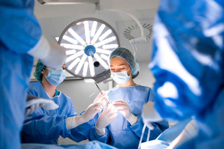 Surgeon preparing to operate